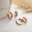 گوشواره دخترانه ژوپینگ مدل حلقه ای نگین دار کد B1312